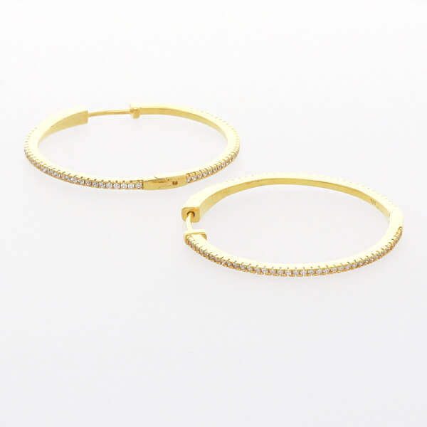 シルバーフープピアス