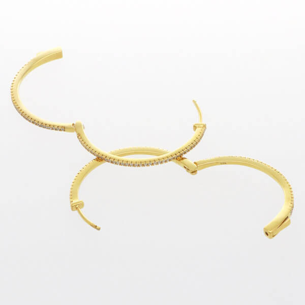 シルバーフープピアス