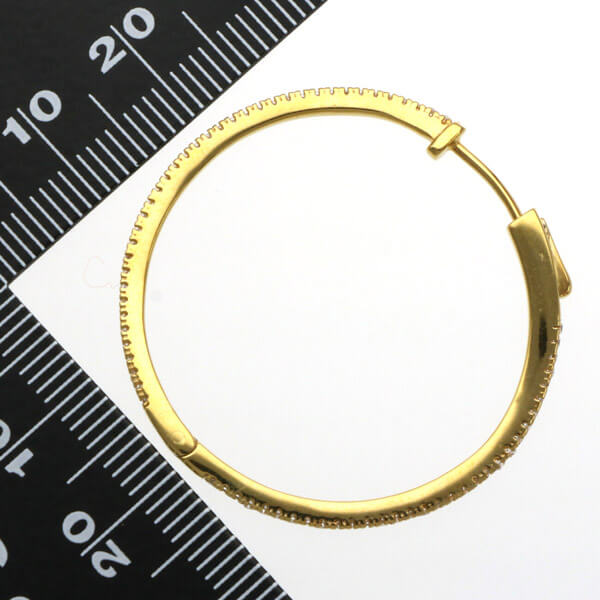 シルバーフープピアス