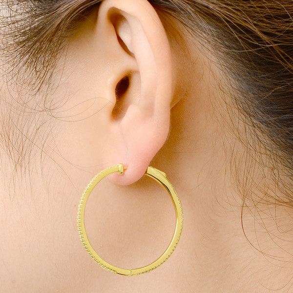 シルバーフープピアス