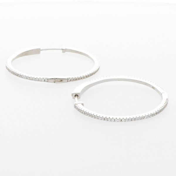 シルバーフープピアス