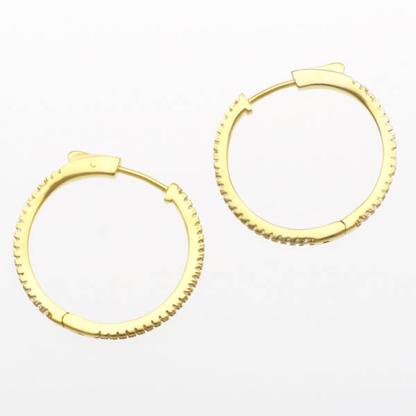 シルバーフープピアス