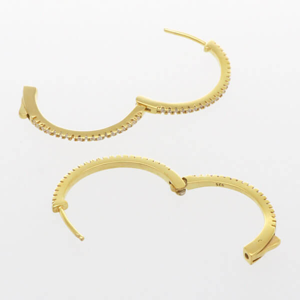 シルバーフープピアス