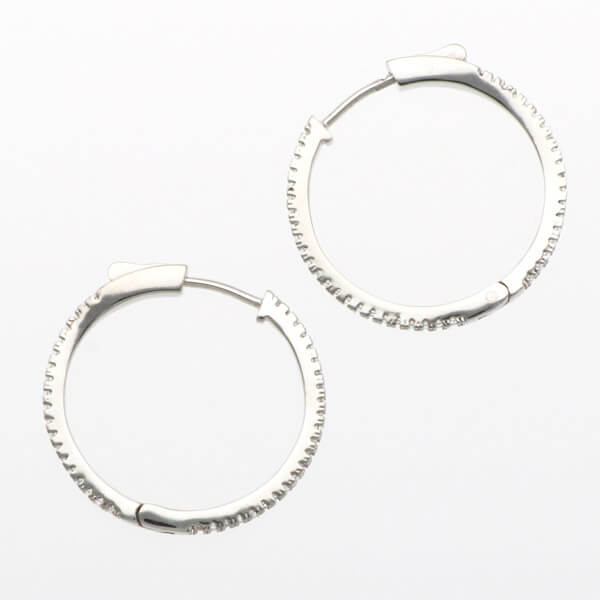 シルバーフープピアス