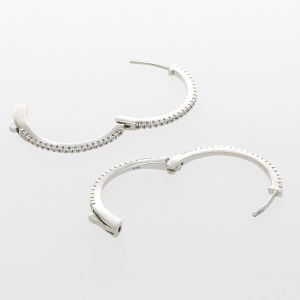 シルバーフープピアス