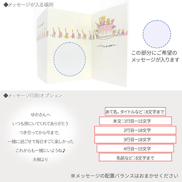 メッセージカード　多目的(ネズミとお祝いケーキ)