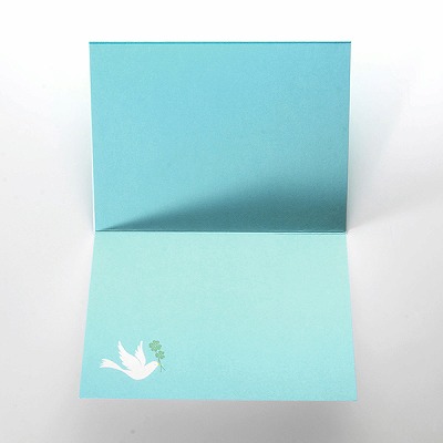 メッセージカード　感謝(鳥とクローバー)