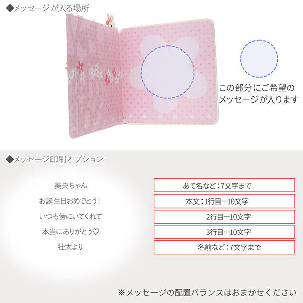 メッセージカード　誕生日(抜き文字)