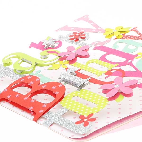 メッセージカード　誕生日(抜き文字)