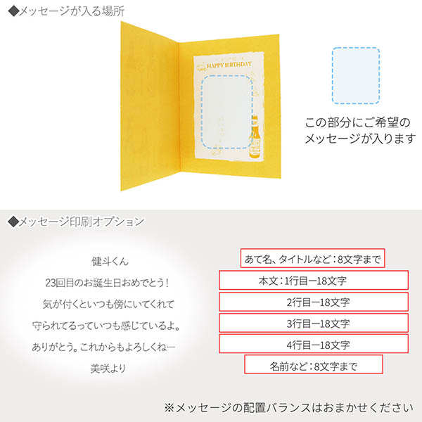 メッセージカード　誕生日(ビール)