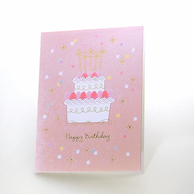 メッセージカード　誕生日(SWバースデーケーキ)