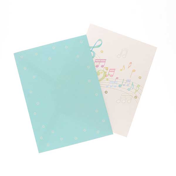 メッセージカード　多目的(音符)