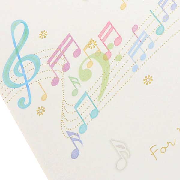 メッセージカード　多目的(音符)