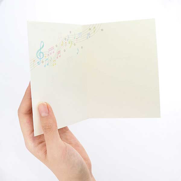 メッセージカード　多目的(音符)
