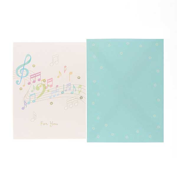 メッセージカード　多目的(音符)
