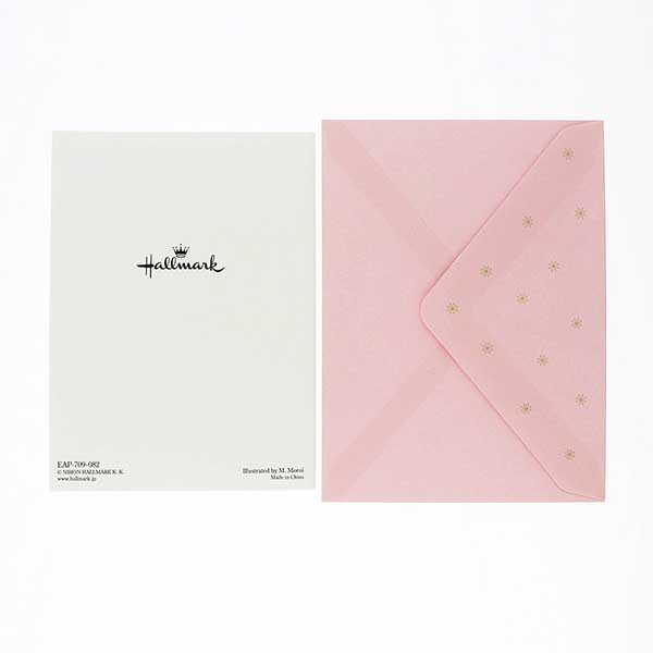 メッセージカード　多目的(ピンク小花)