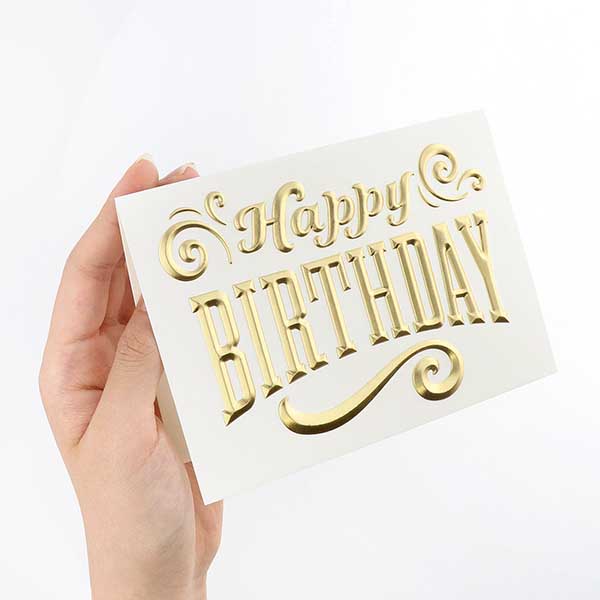 メッセージカード　誕生日(箔Dエンボスメッセージ)