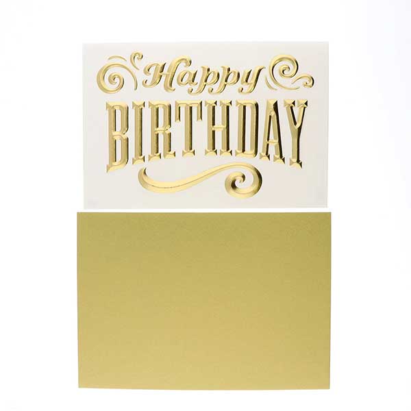 メッセージカード　誕生日(箔Dエンボスメッセージ)