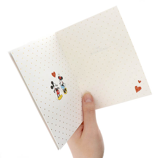 メッセージカード　多目的(ミッキー&ミニー・ハートの中から)