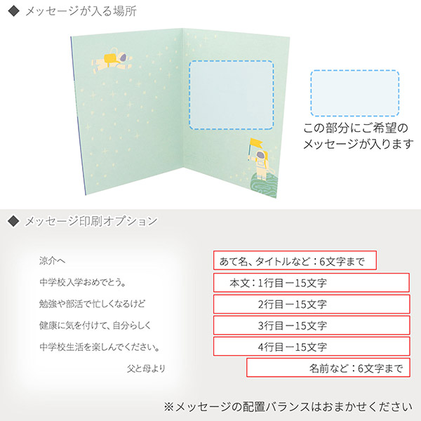 メッセージカード　誕生日(HEF宇宙)