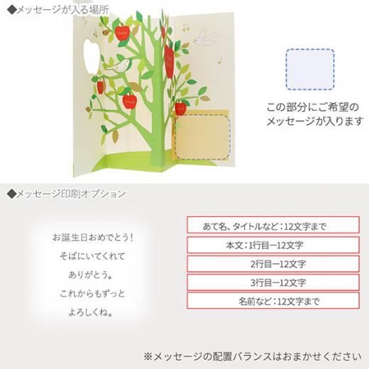 メッセージカード　誕生日(ハッピーアップル)