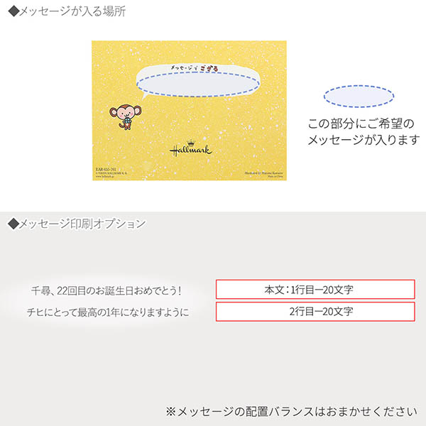 メッセージカード　誕生日(サル万歳!)