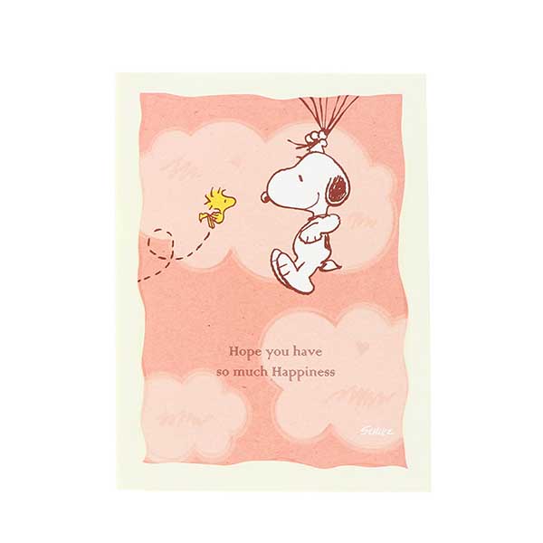 メッセージカード　多目的(スヌーピー・ハートバルーン)