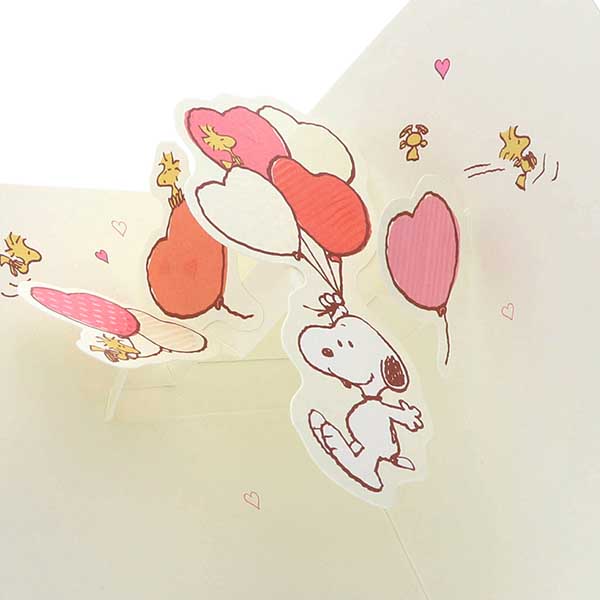 メッセージカード　多目的(スヌーピー・ハートバルーン)