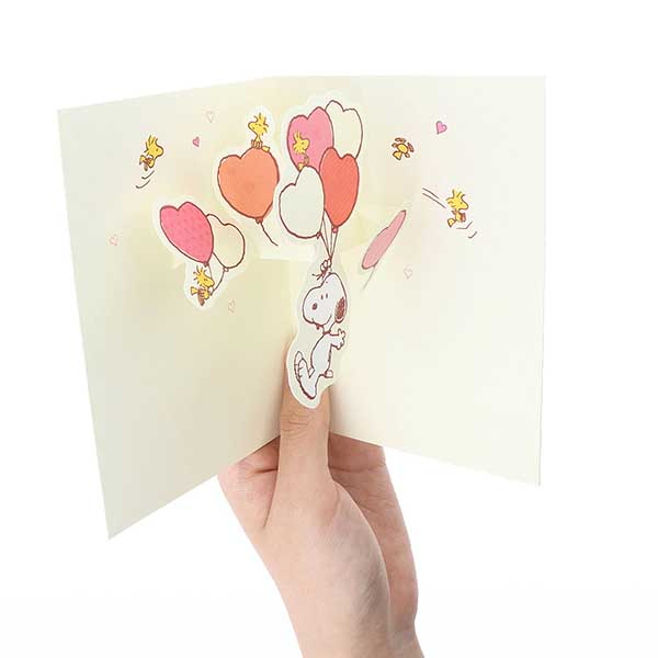 メッセージカード　多目的(スヌーピー・ハートバルーン)
