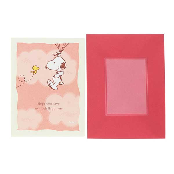 メッセージカード　多目的(スヌーピー・ハートバルーン)