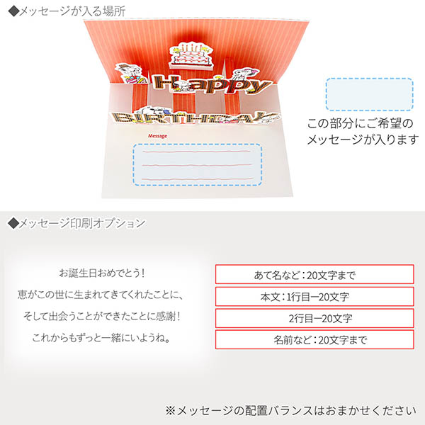 メッセージカード　誕生日(スヌーピー・兄弟)