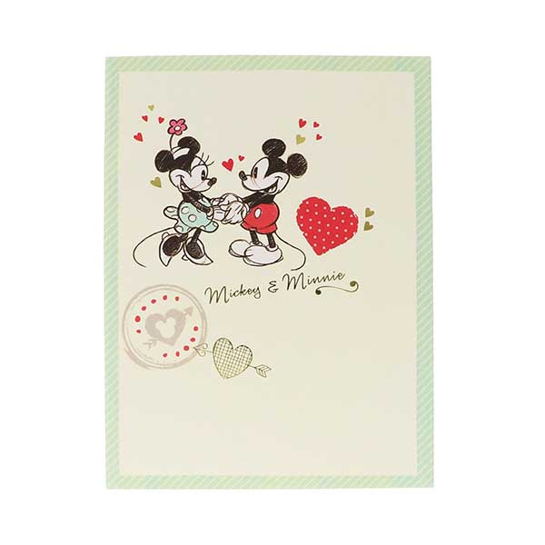 メッセージカード 多目的(ミッキー&ミニー・ミントハート)