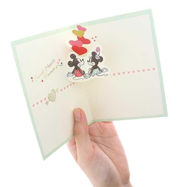 メッセージカード 多目的(ミッキー&ミニー・ミントハート)