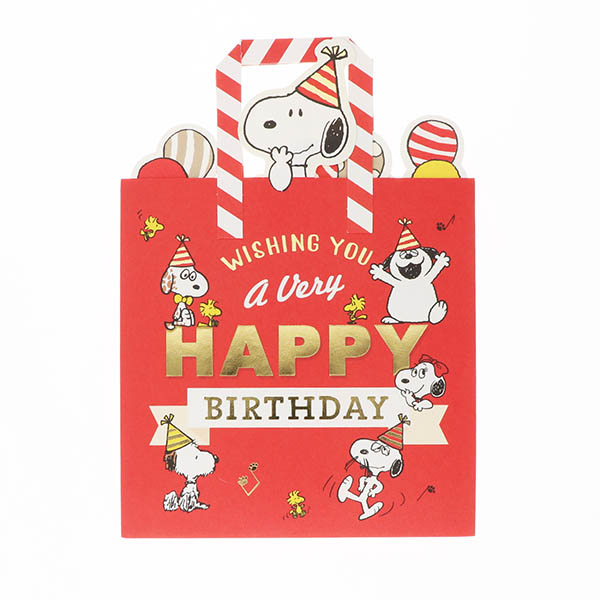 メッセージカード　誕生日(スヌーピー・兄弟バック)