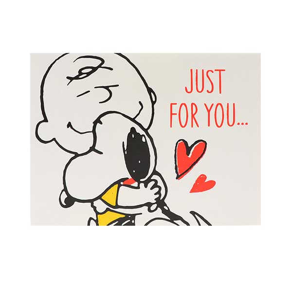 メッセージカード　多目的(スヌーピー・ハグチャーリー)