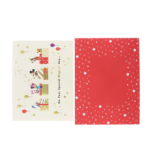 メッセージカード　誕生日(ディズニー・ミニボックス)