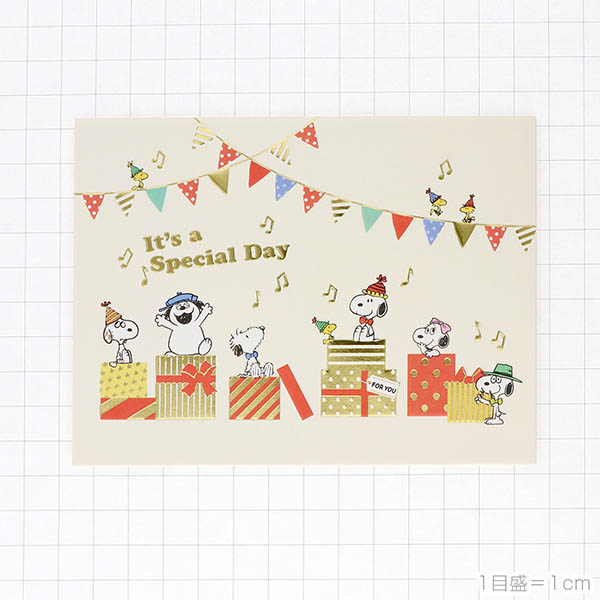メッセージカード　誕生日(スヌーピー・兄弟ボックス)