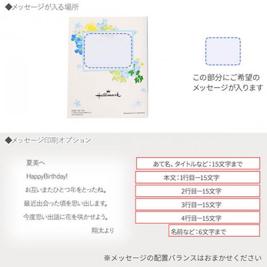 メッセージカード　感謝(ブルーブーケ)