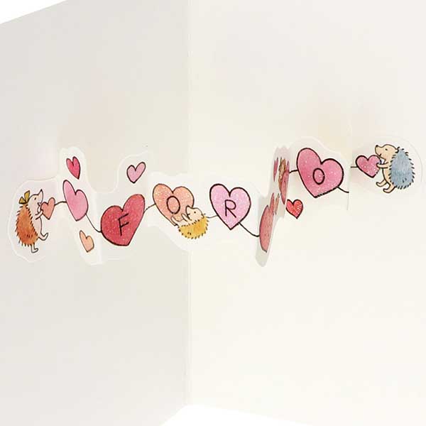 メッセージカード　多目的(はりねずみとハート)