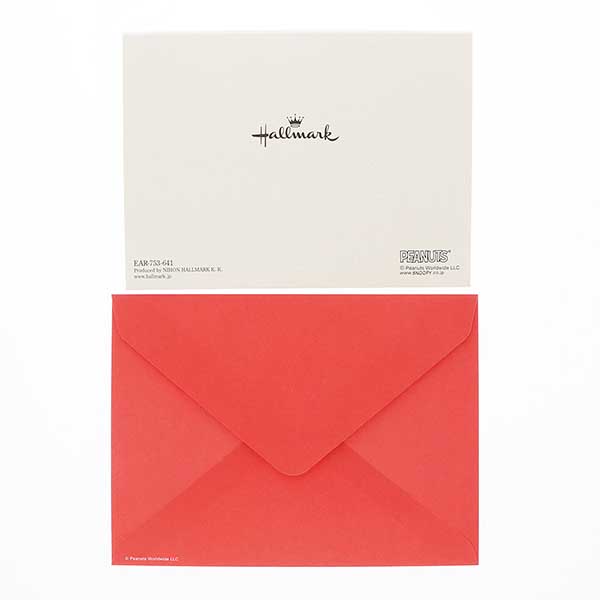 メッセージカード　多目的(スヌーピー・ゴールドハート)