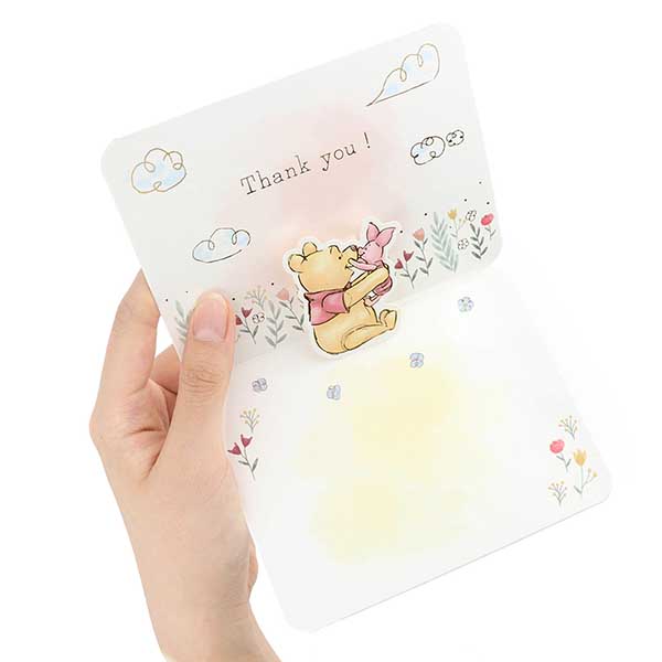 メッセージカード　感謝(プーさん・水彩スマイル)