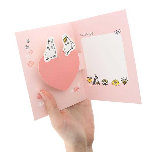 メッセージカード　多目的(ムーミン・大きなハート)