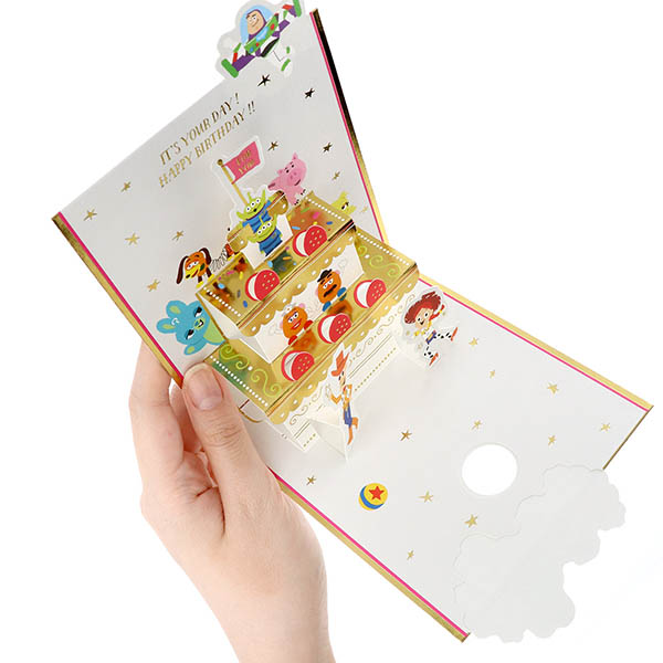 メッセージカード　誕生日(トイストーリー・イチゴケーキ)