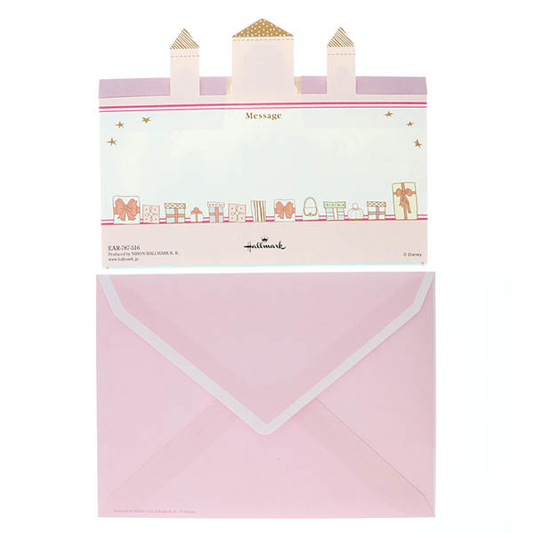 メッセージカード　誕生日(ディズニープリンセスとケーキ)