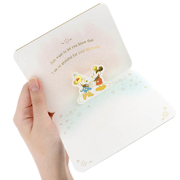 メッセージカード　感謝(ミッキー&ミニー・ブーケ)