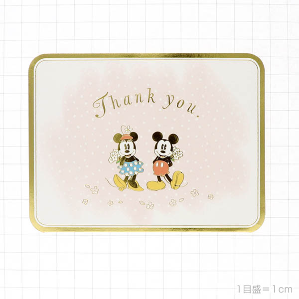 メッセージカード　感謝(ミッキー&ミニー・ブーケ)