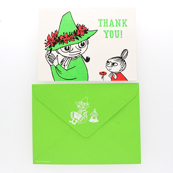 メッセージカード　感謝(ムーミン・ミイとスナフキン)