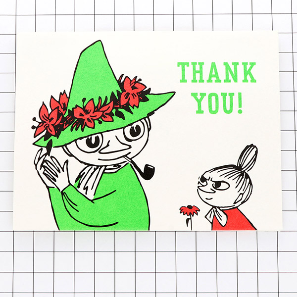 メッセージカード　感謝(ムーミン・ミイとスナフキン)