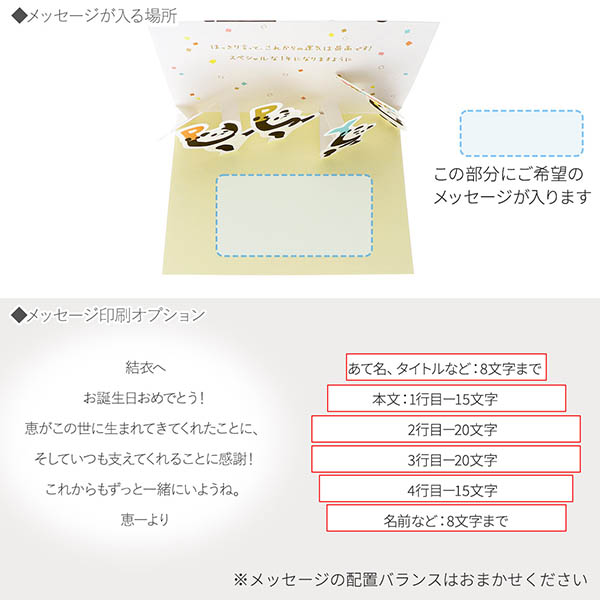 メッセージカード　誕生日(ゆるアニマルパンダ)