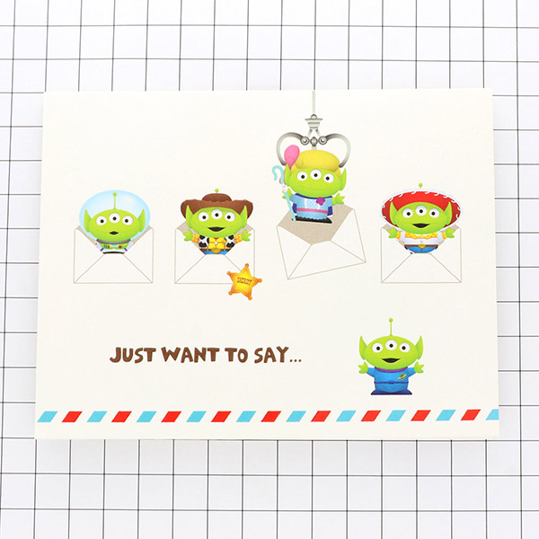 メッセージカード 多目的(トイストーリー・お手紙エイリアン)